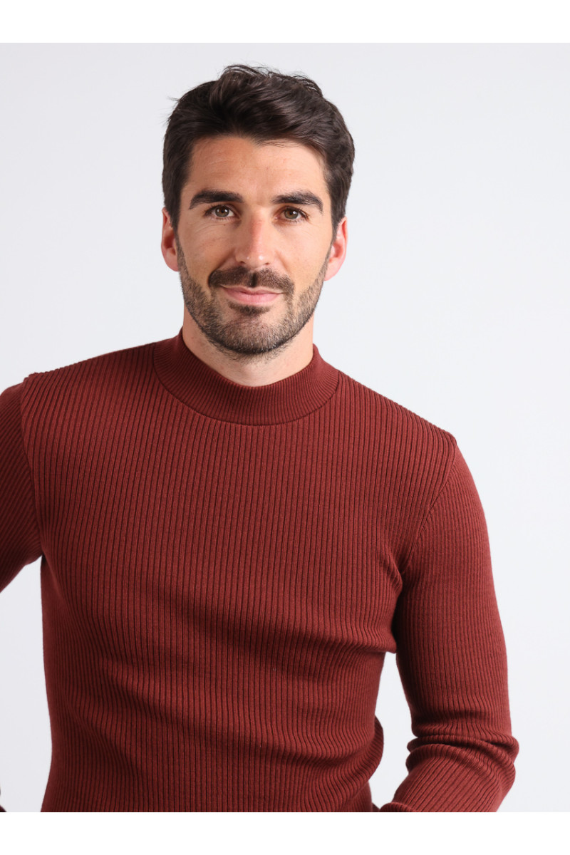 Tee-shirt en laine mérinos épais col cheminée - 14 Monsieur Solfin | Fabriqué en France Tee-shirt en laine mérinos épais col cheminée - 14 Monsieur Solfin | Fabriqué en France