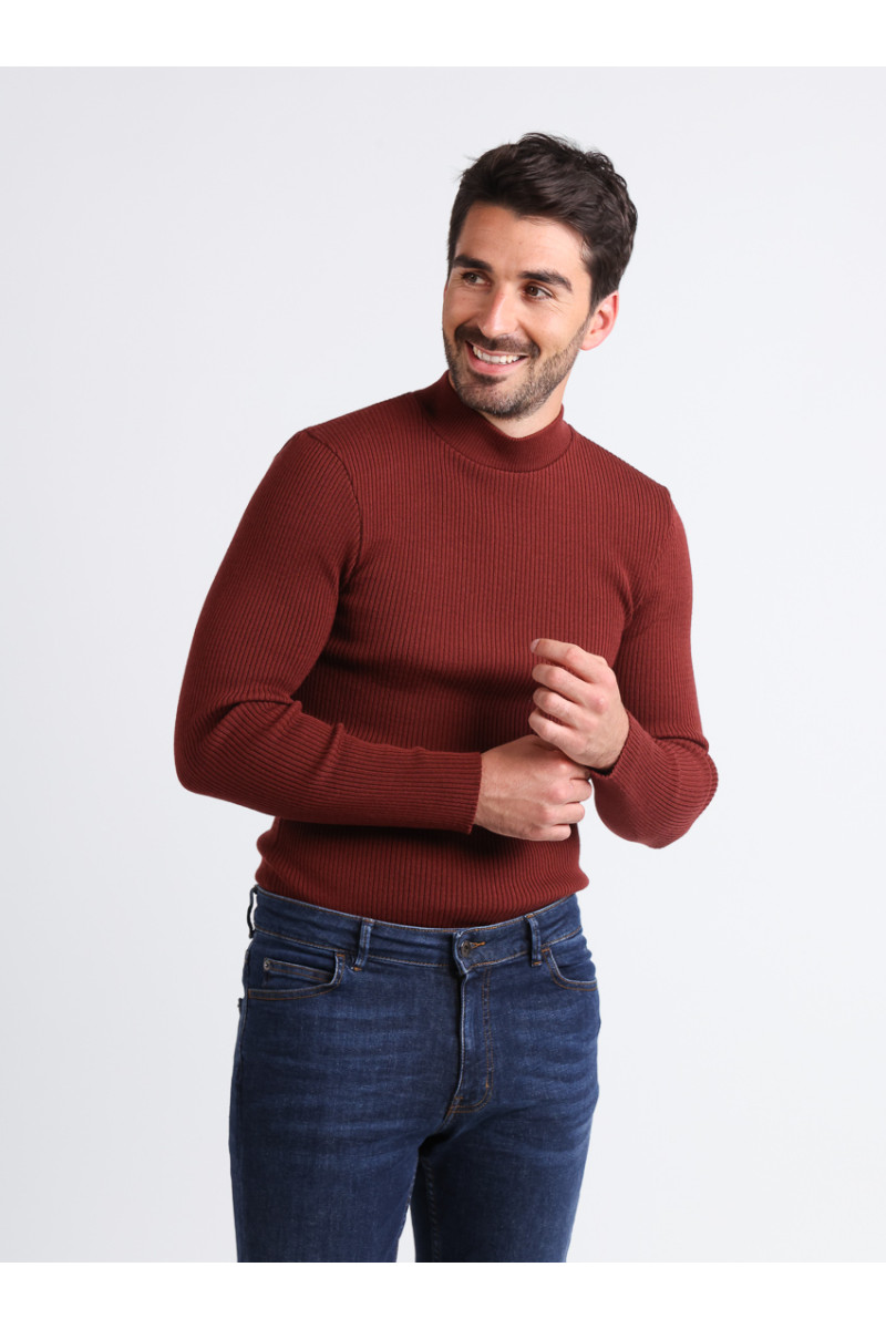 Tee-shirt en laine mérinos épais col cheminée - 13 Monsieur Solfin | Fabriqué en France Tee-shirt en laine mérinos épais col cheminée - 13 Monsieur Solfin | Fabriqué en France