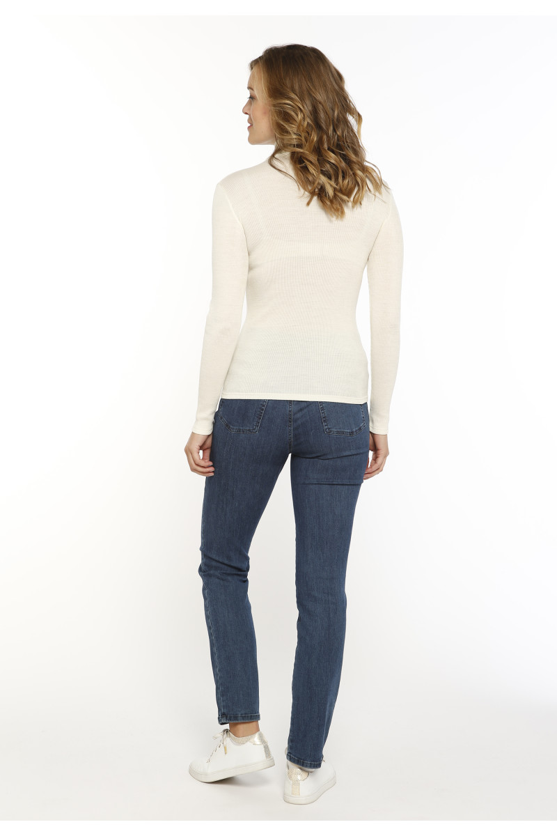 Pull col roulé laine et soie seconde peau - 3 Monsieur Solfin | Fabriqué en France
