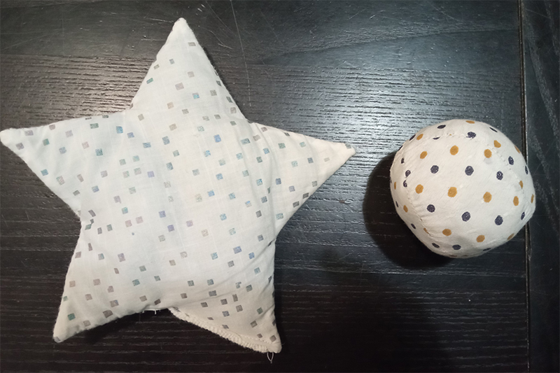 D&eacute;co de noel avec tissu upcycle